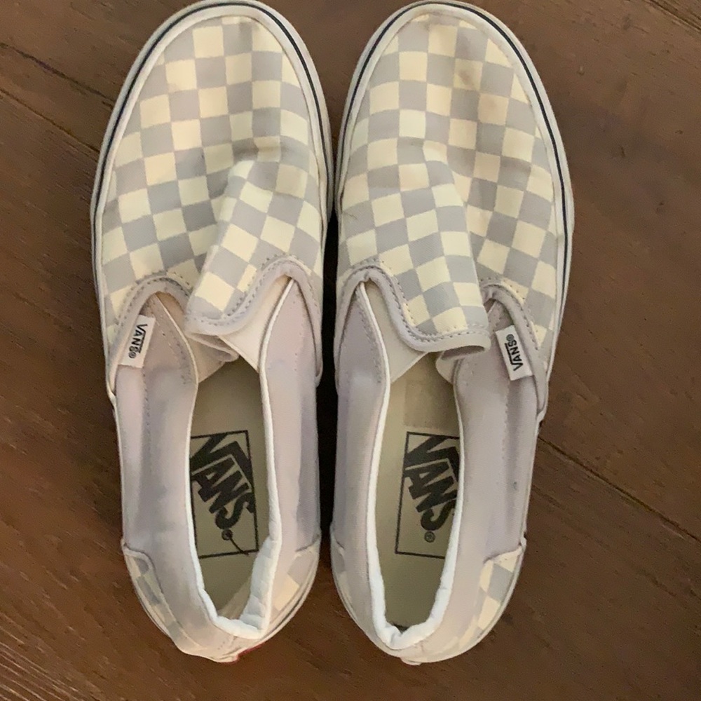 Perry winkle checkered vans